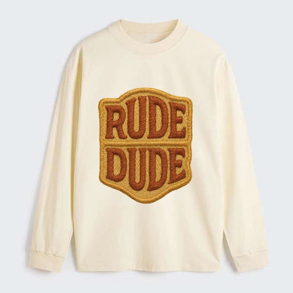 RUDE;DUDE ENERGY Surf Green Trucker - Classic Long Sleeve Shirt - Beige