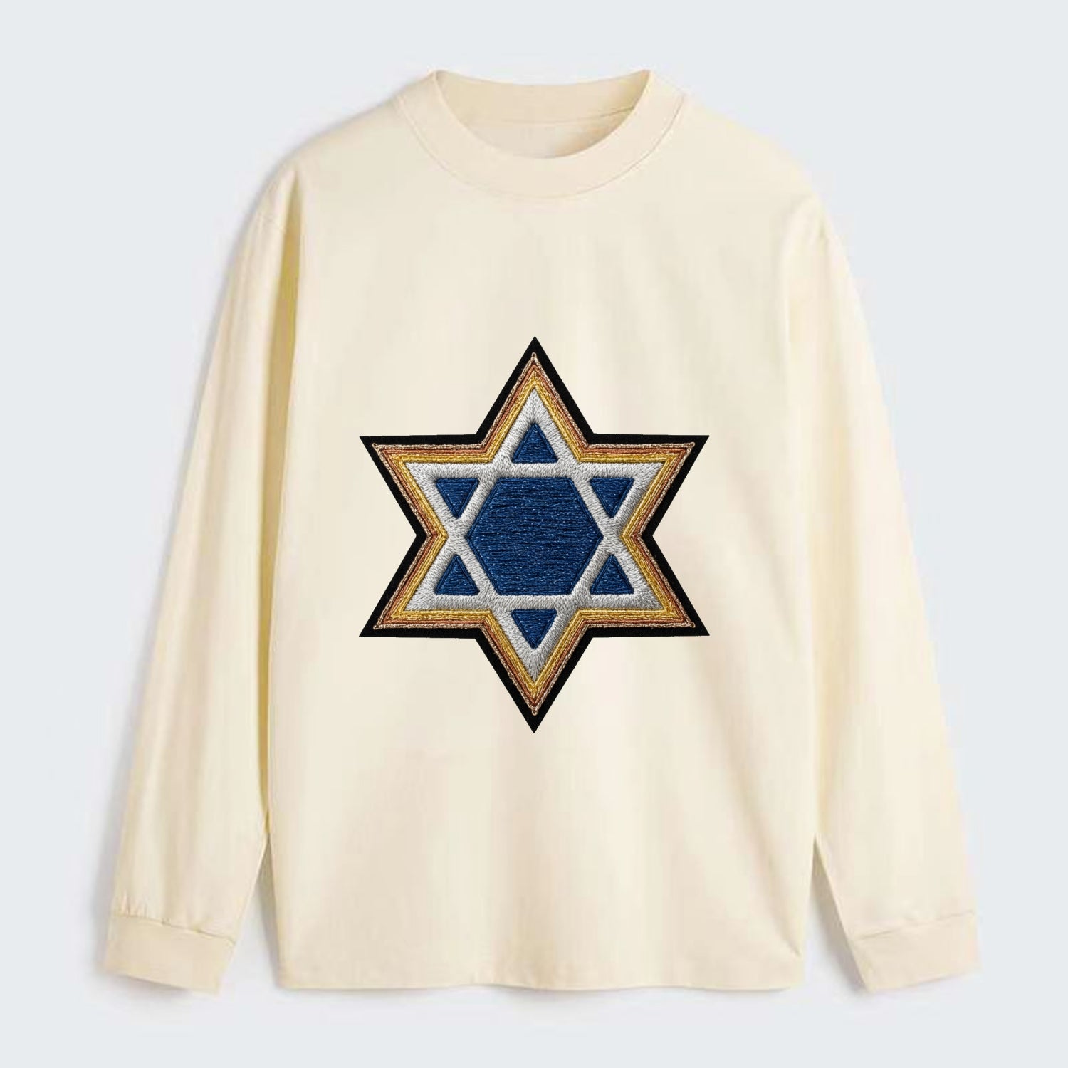 Star of David - Classic Long Sleeve Shirt - Beige