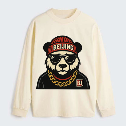 Beijing Panda - Classic Long Sleeve Shirt - Beige