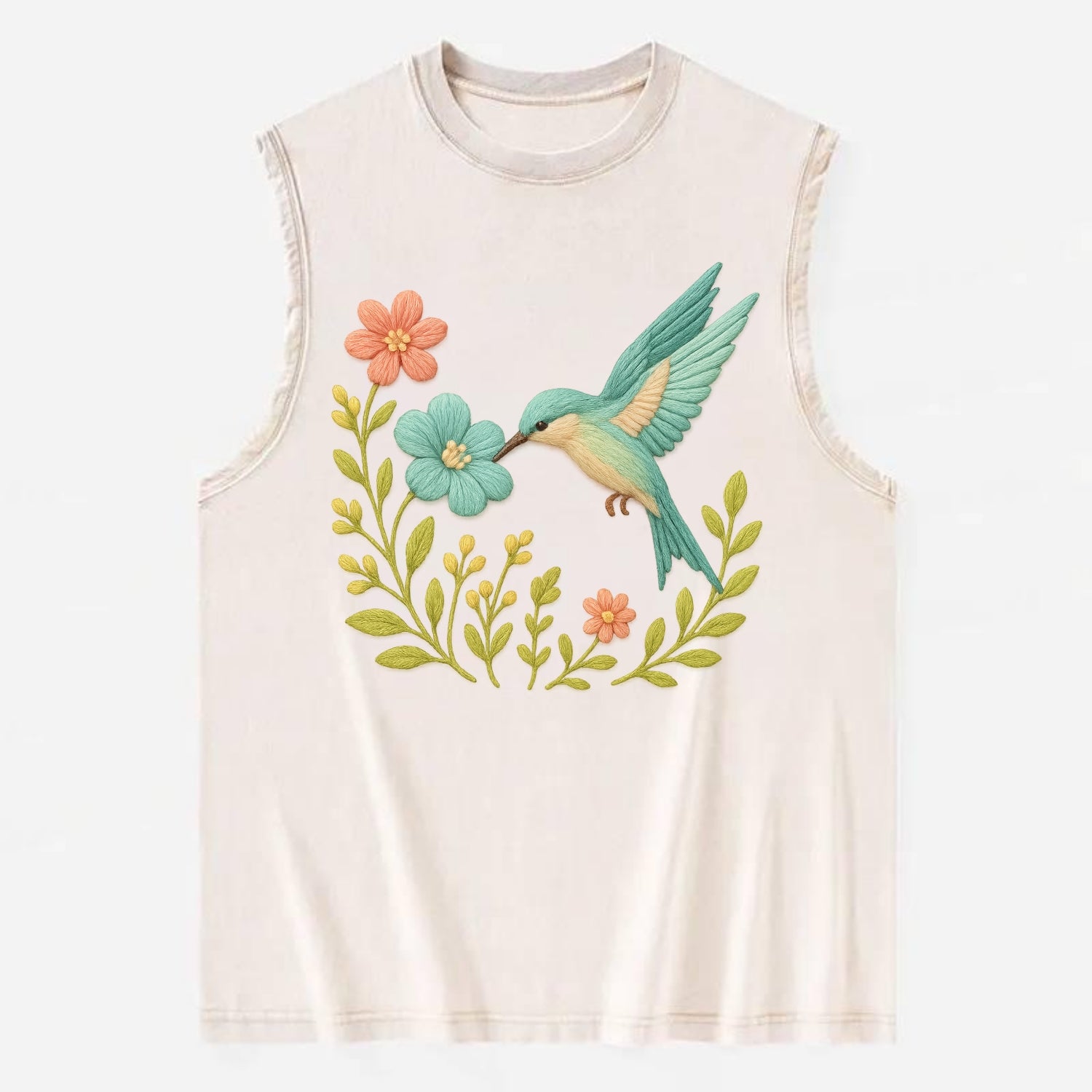 Mint Bee-Eater - Vintage Washed Tank - Beige