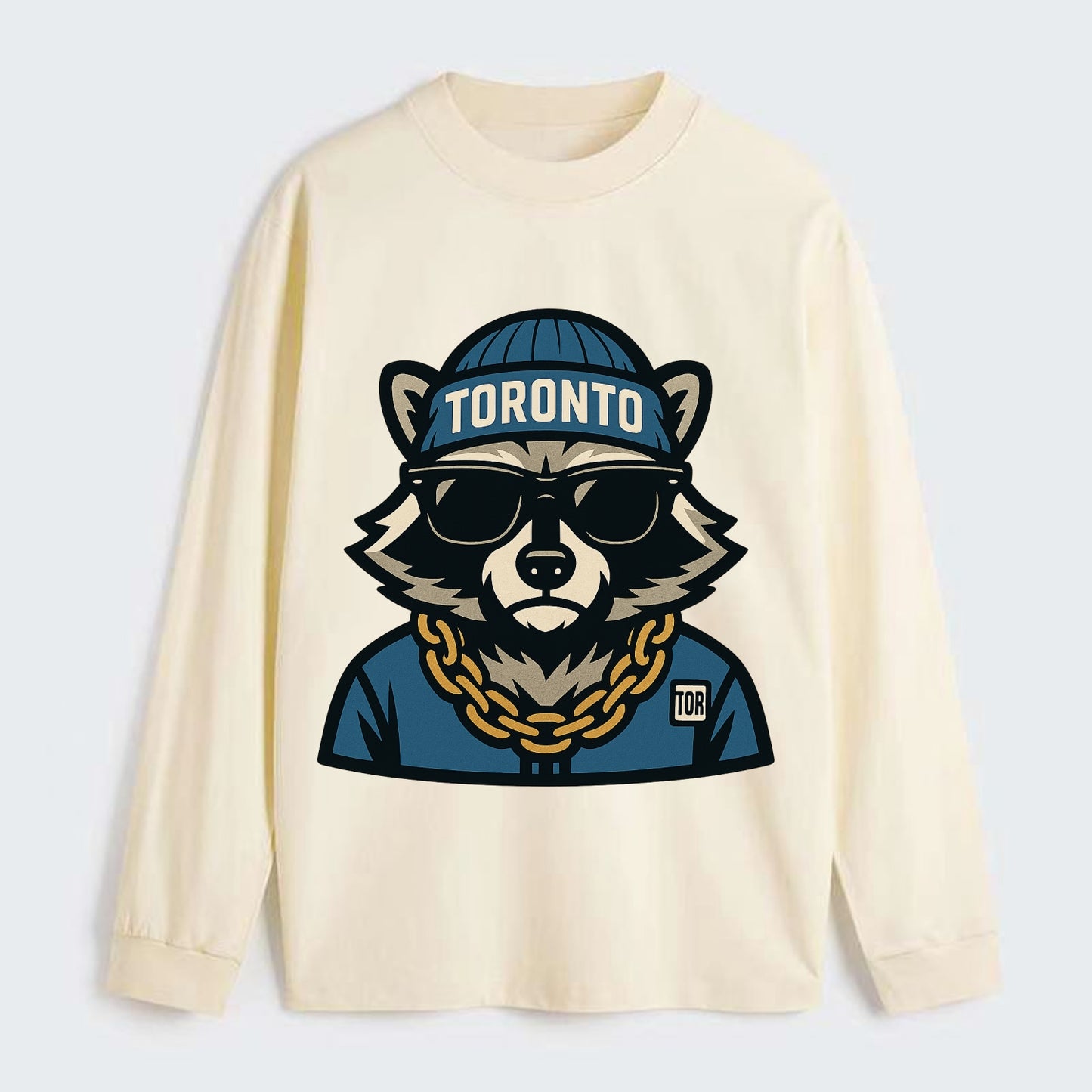 Toronto Raccoon - Classic Long Sleeve Shirt - Beige
