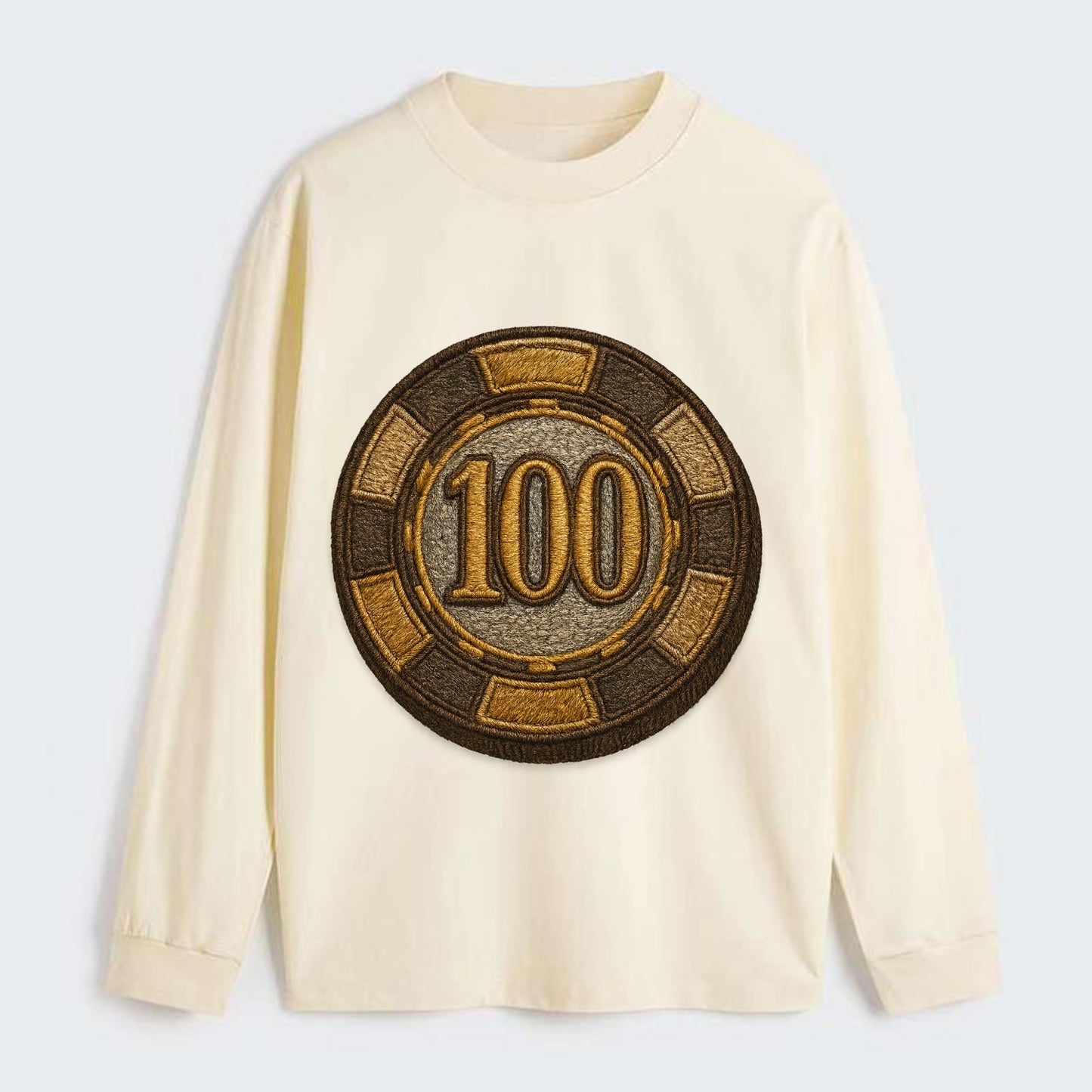 Poker Chip  - Classic Long Sleeve Shirt - Beige