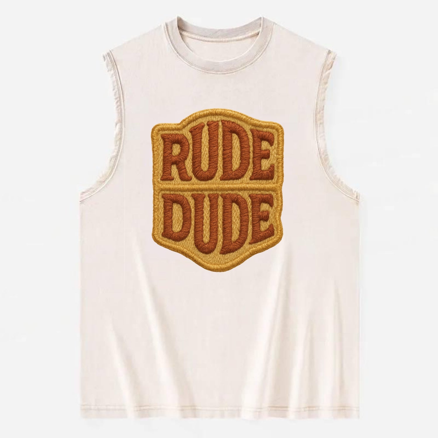 RUDE;DUDE ENERGY Surf Green Trucker - Vintage Washed Tank - Beige
