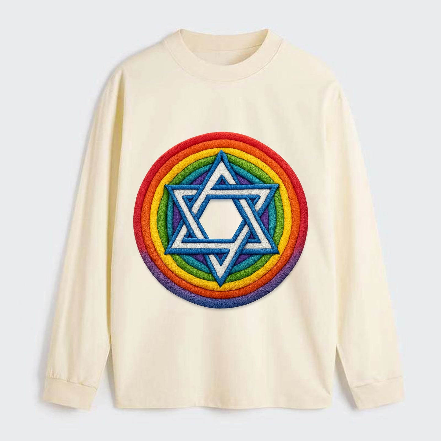 Star of David  - Classic Long Sleeve Shirt - Beige