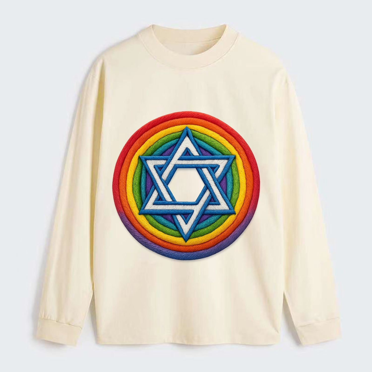 Star of David  - Classic Long Sleeve Shirt - Beige