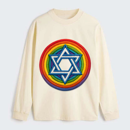Star of David  - Classic Long Sleeve Shirt - Beige