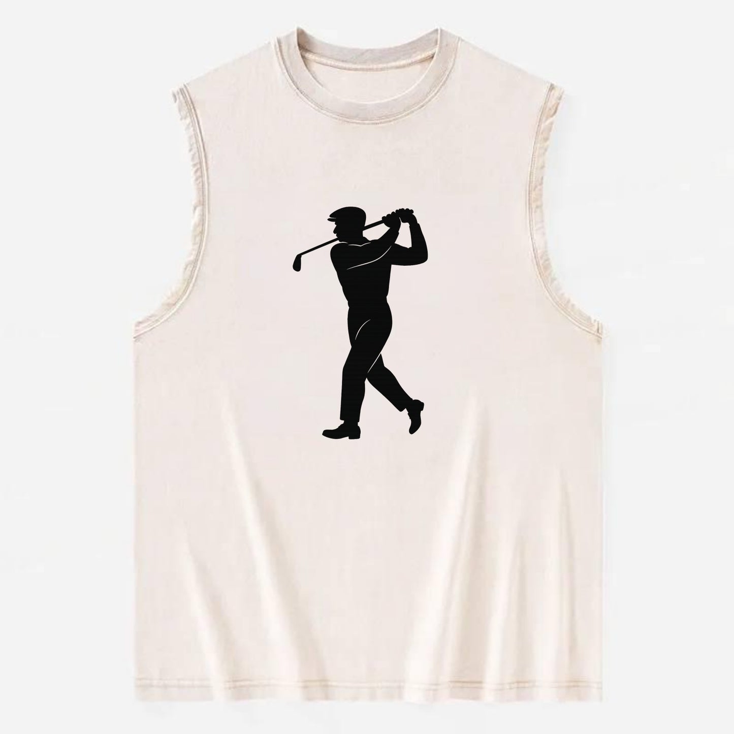 Golfer perfect swing follow-through - Vintage Washed Tank - Beige