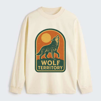 Wolf Territory Marking  - Classic Long Sleeve Shirt - Beige