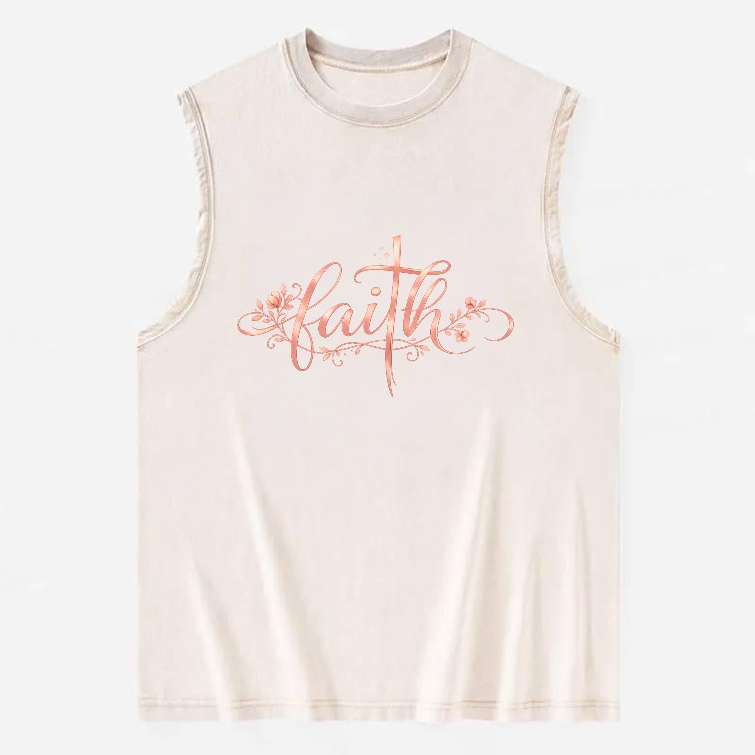 Faith - Vintage Washed Tank - Beige