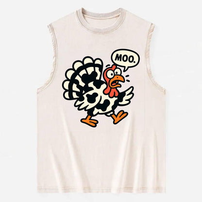 Mooing Turkey - Vintage Washed Tank - Beige