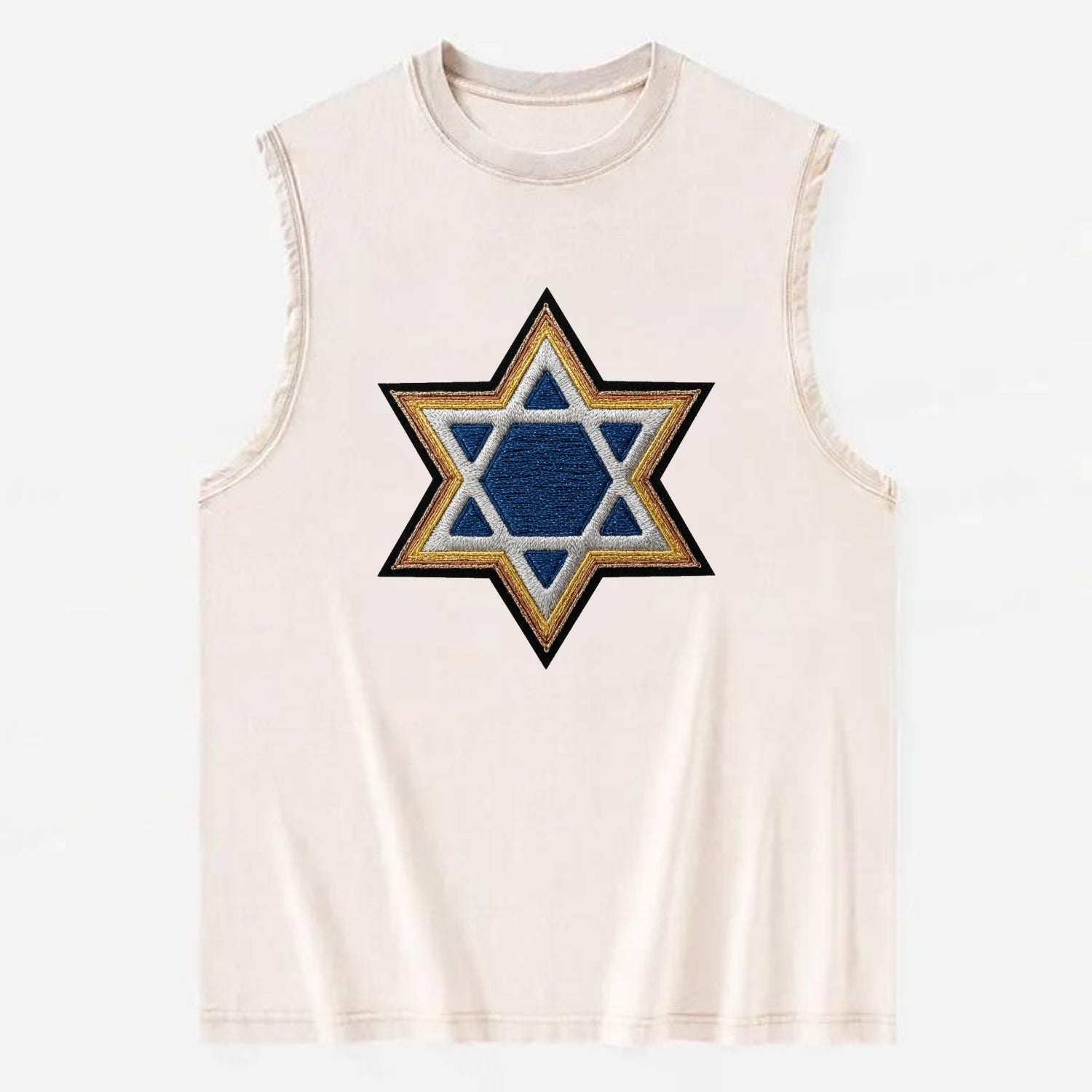 Star of David - Vintage Washed Tank - Beige
