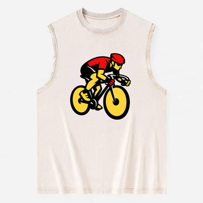Speed Demon Cyclist - Vintage Washed Tank - Beige