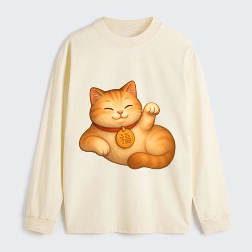 Maneki Neko Pose - Classic Long Sleeve Shirt