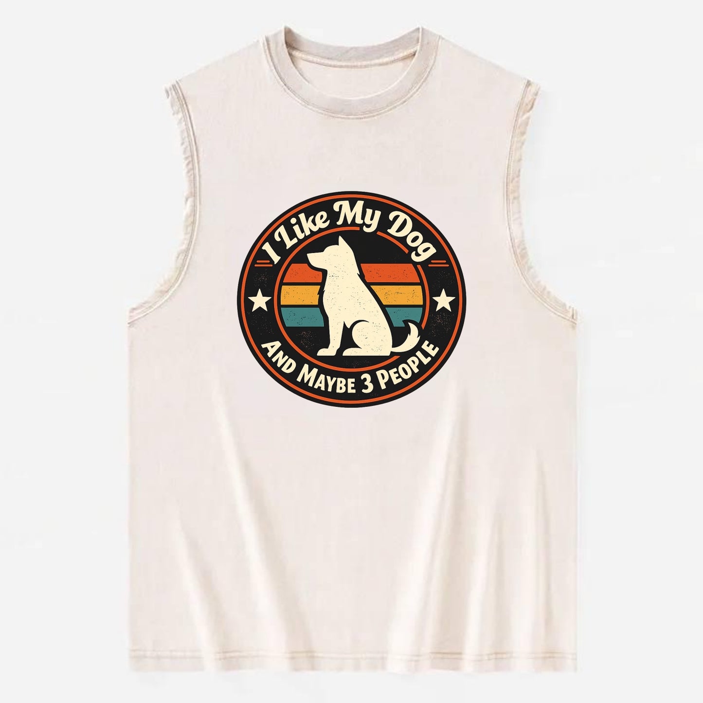 Canine Companion Crew - Vintage Washed Tank - Beige