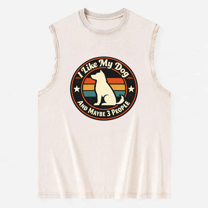 Canine Companion Crew - Vintage Washed Tank - Beige