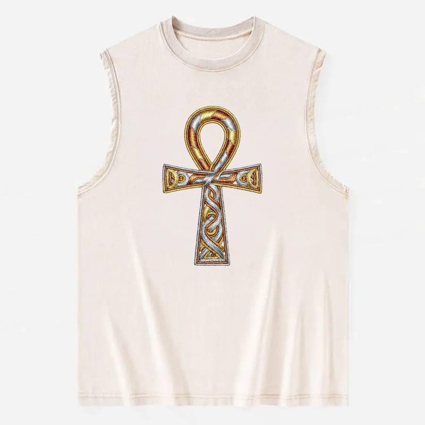 Ankh of Life - Vintage Washed Tank - Beige