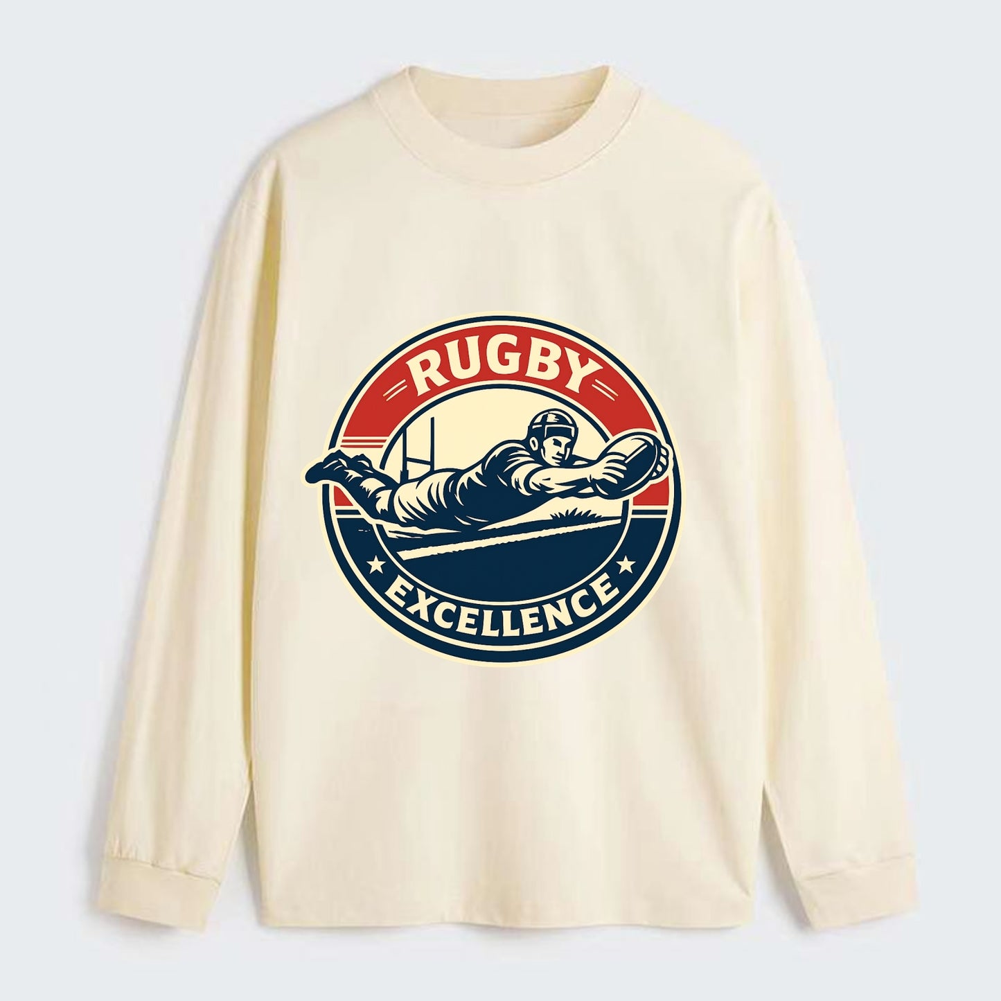 Epic Try Dive Emblem - Classic Long Sleeve Shirt - Beige