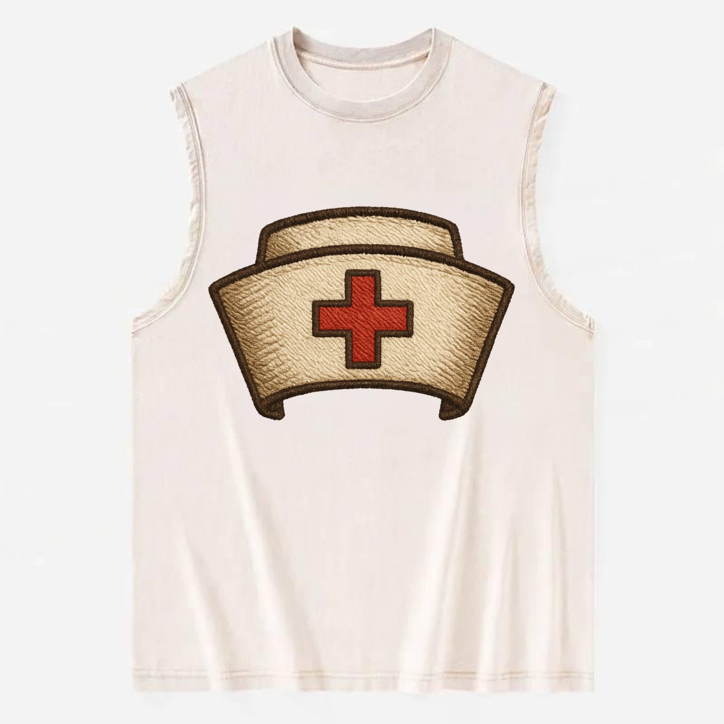 Nurse Cap  - Vintage Washed Tank - Beige