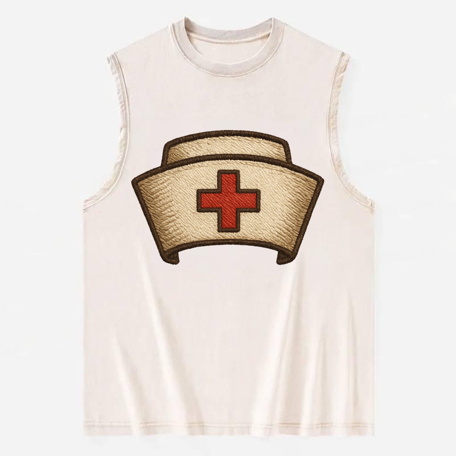 Nurse Cap  - Vintage Washed Tank - Beige