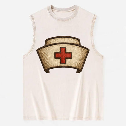 Nurse Cap  - Vintage Washed Tank - Beige
