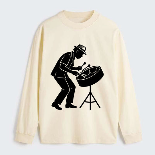 Steel drum player Caribbean rhythm - Classic Long Sleeve Shirt