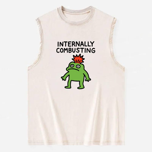 INTERNALLY COMBUSTING | Calm exterior exploding inside - Vintage Washed Tank