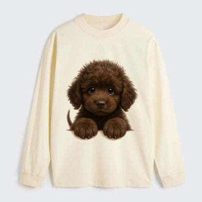 Irish Water Spaniel  - Classic Long Sleeve Shirt - Beige