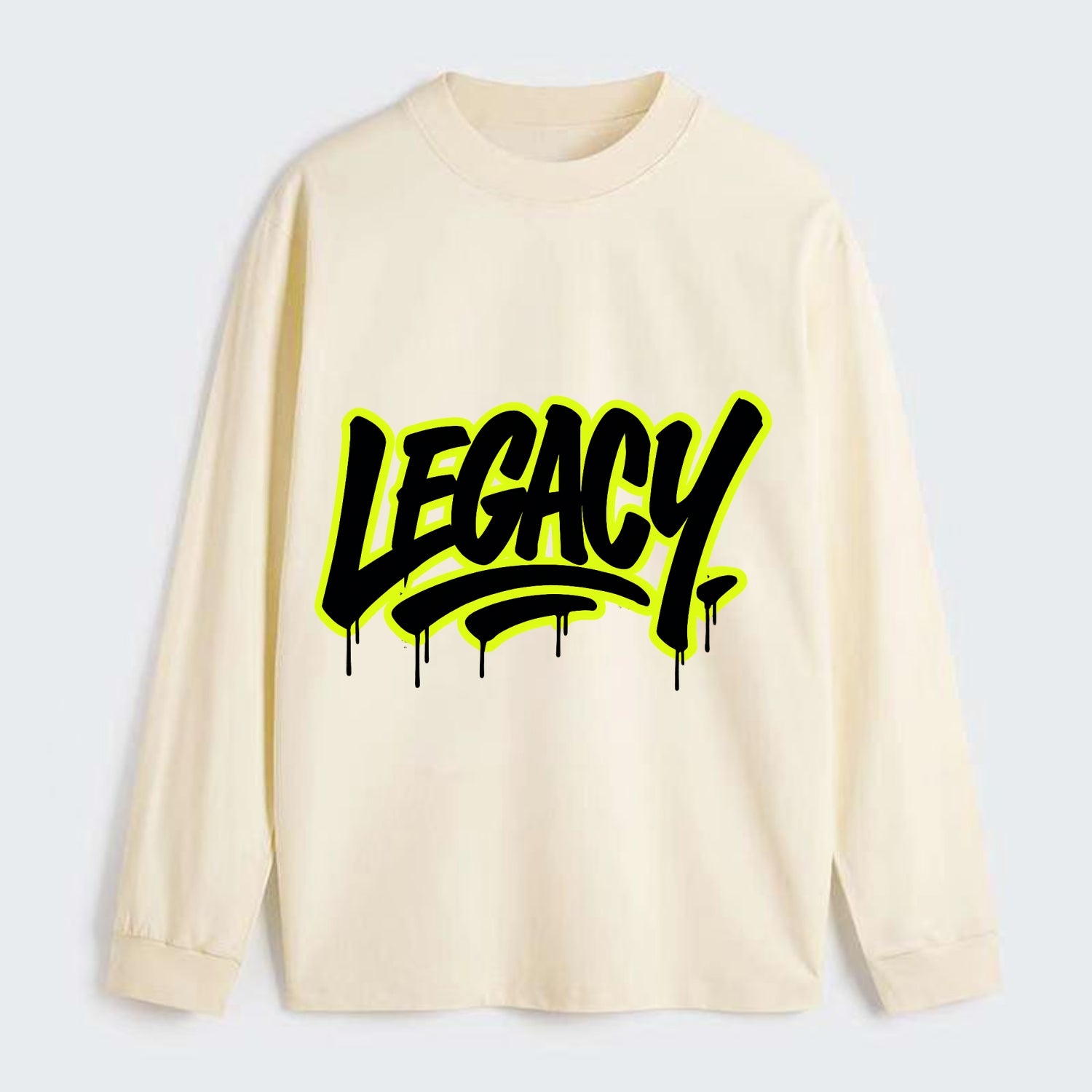 Bold typography design - "LEGACY" - what you leave behind, lasting - Classic Long Sleeve Shirt - Beige