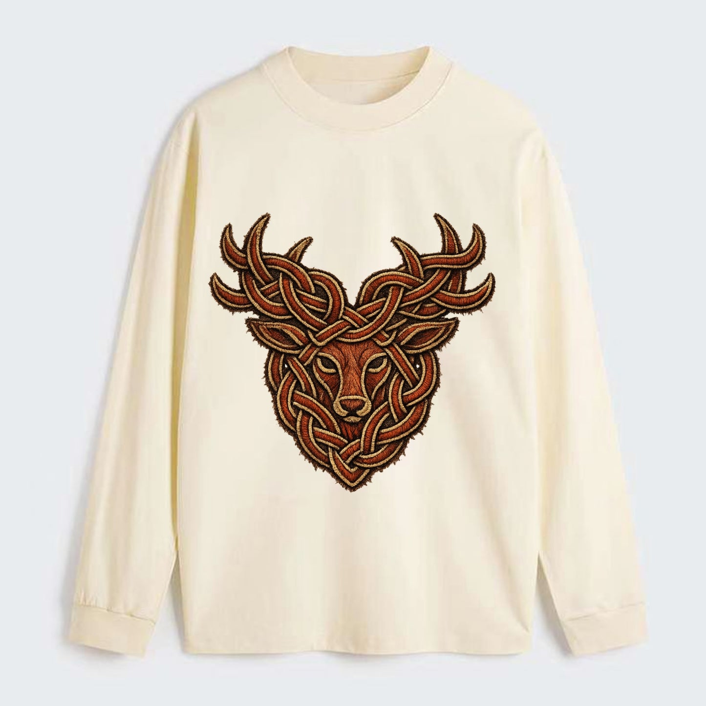 Stag Knot - Classic Long Sleeve Shirt - Beige