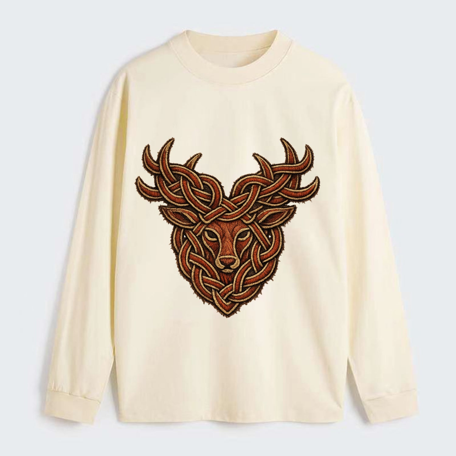 Stag Knot - Classic Long Sleeve Shirt - Beige