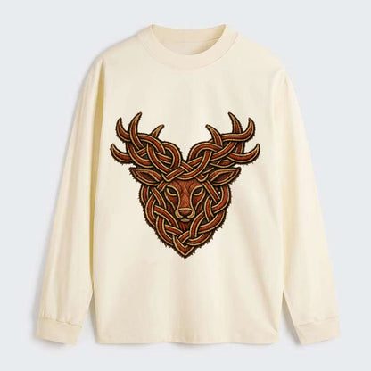 Stag Knot - Classic Long Sleeve Shirt - Beige
