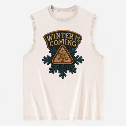 Winter Is Coming  - Vintage Washed Tank - Beige