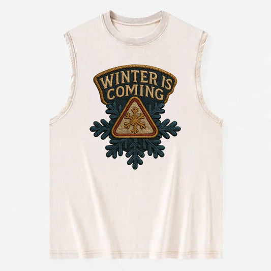 Winter Is Coming  - Vintage Washed Tank - Beige