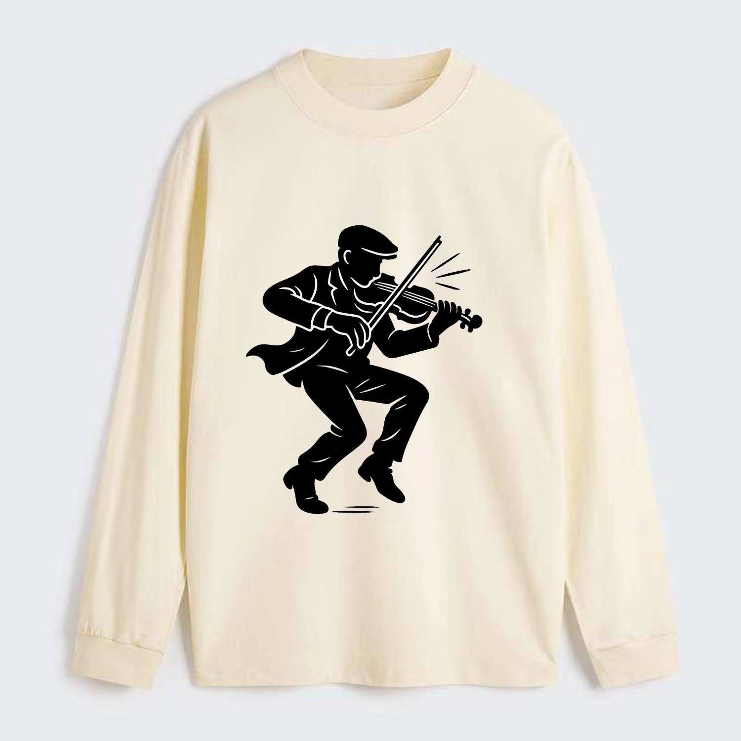Irish folk musician traditional jig - Classic Long Sleeve Shirt - Beige
