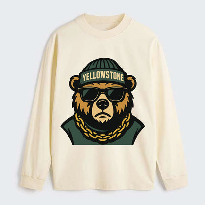 Yellowstone Bear - Classic Long Sleeve Shirt - Beige