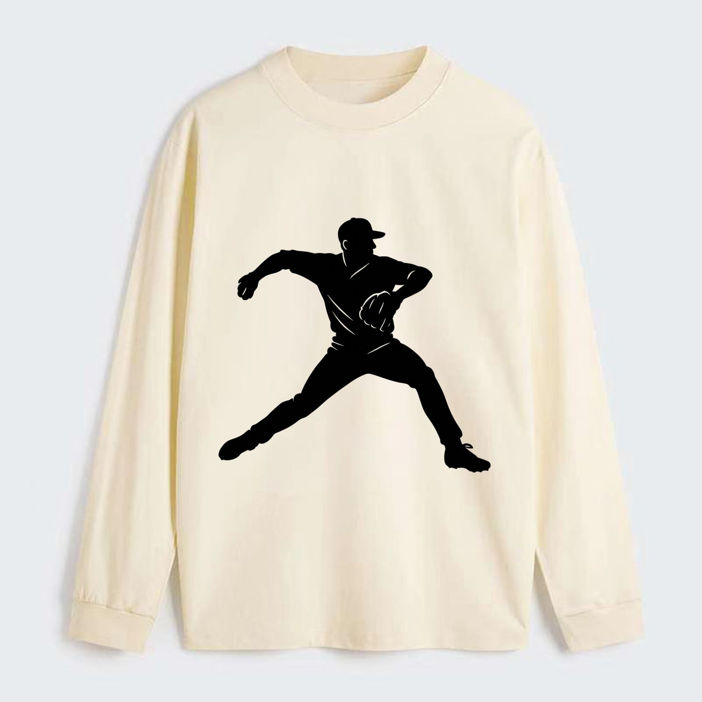 Baseball pitcher wind-up motion - Classic Long Sleeve Shirt - Beige