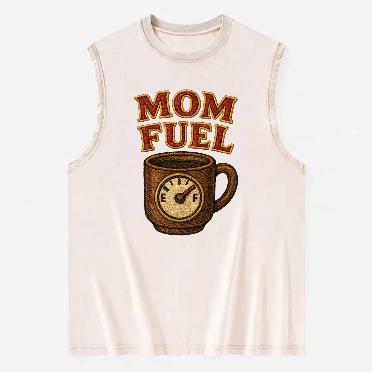 Mom Fuel  - Vintage Washed Tank - Beige