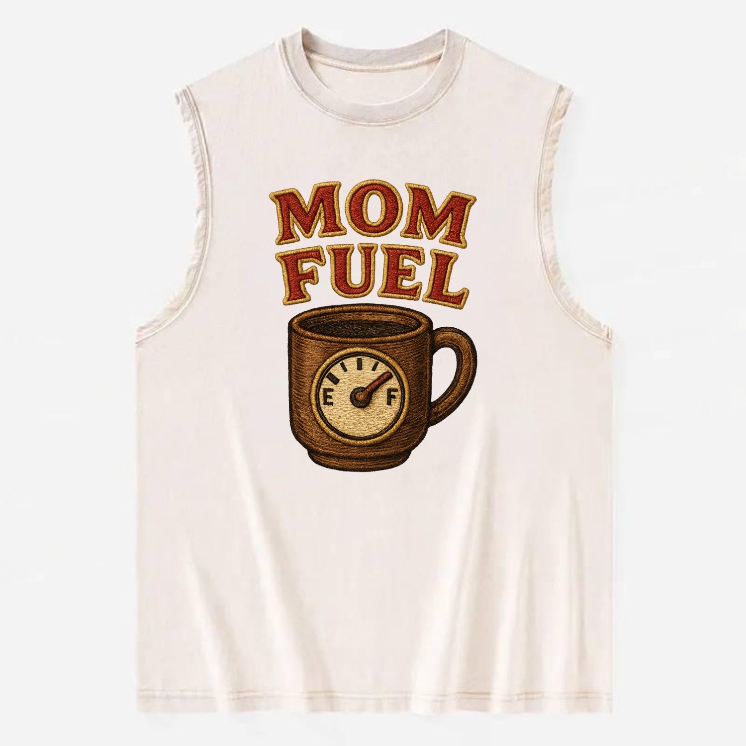 Mom Fuel  - Vintage Washed Tank - Beige