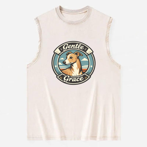 Gentle Grace of the Whippet - Vintage Washed Tank