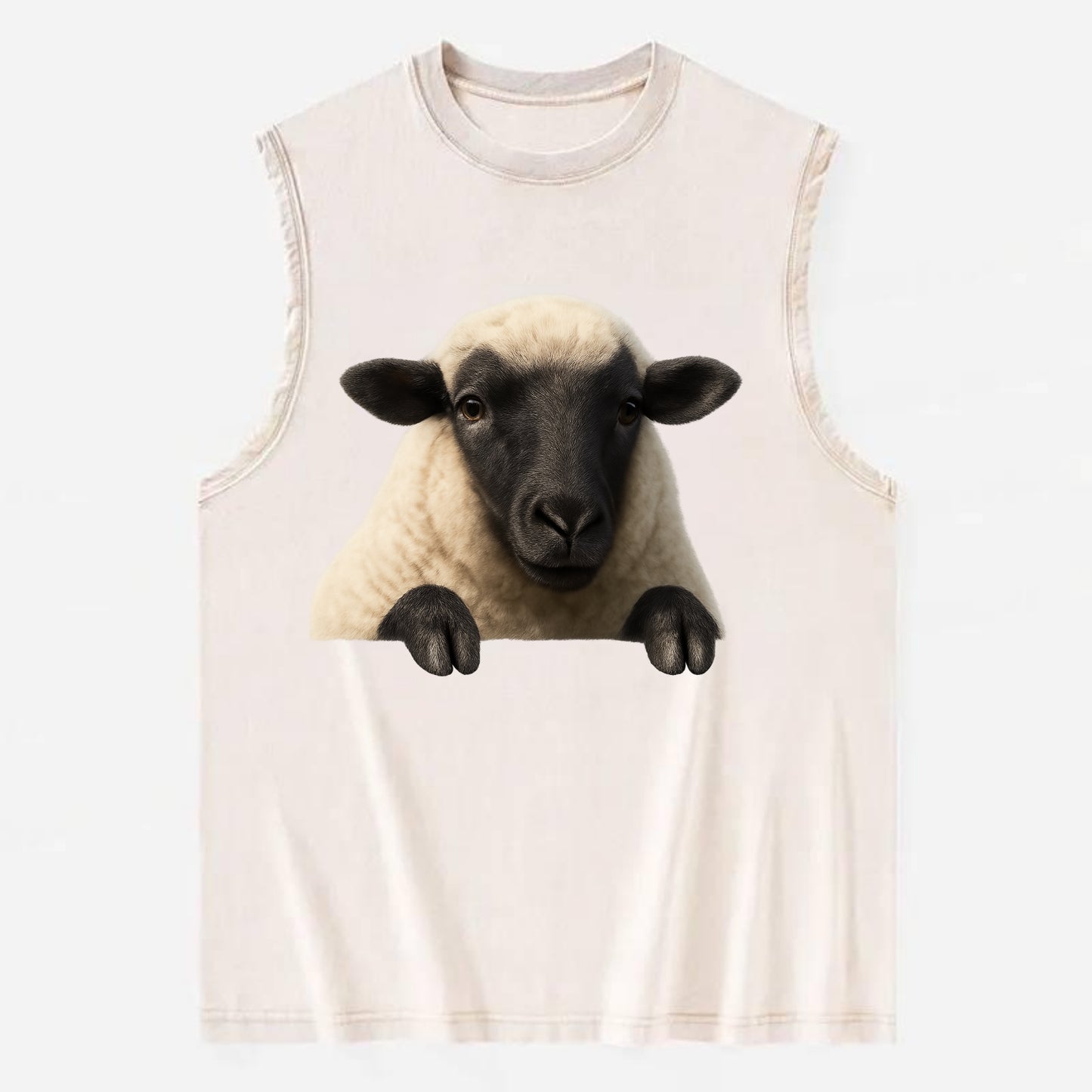 Sheep  - Vintage Washed Tank - Beige
