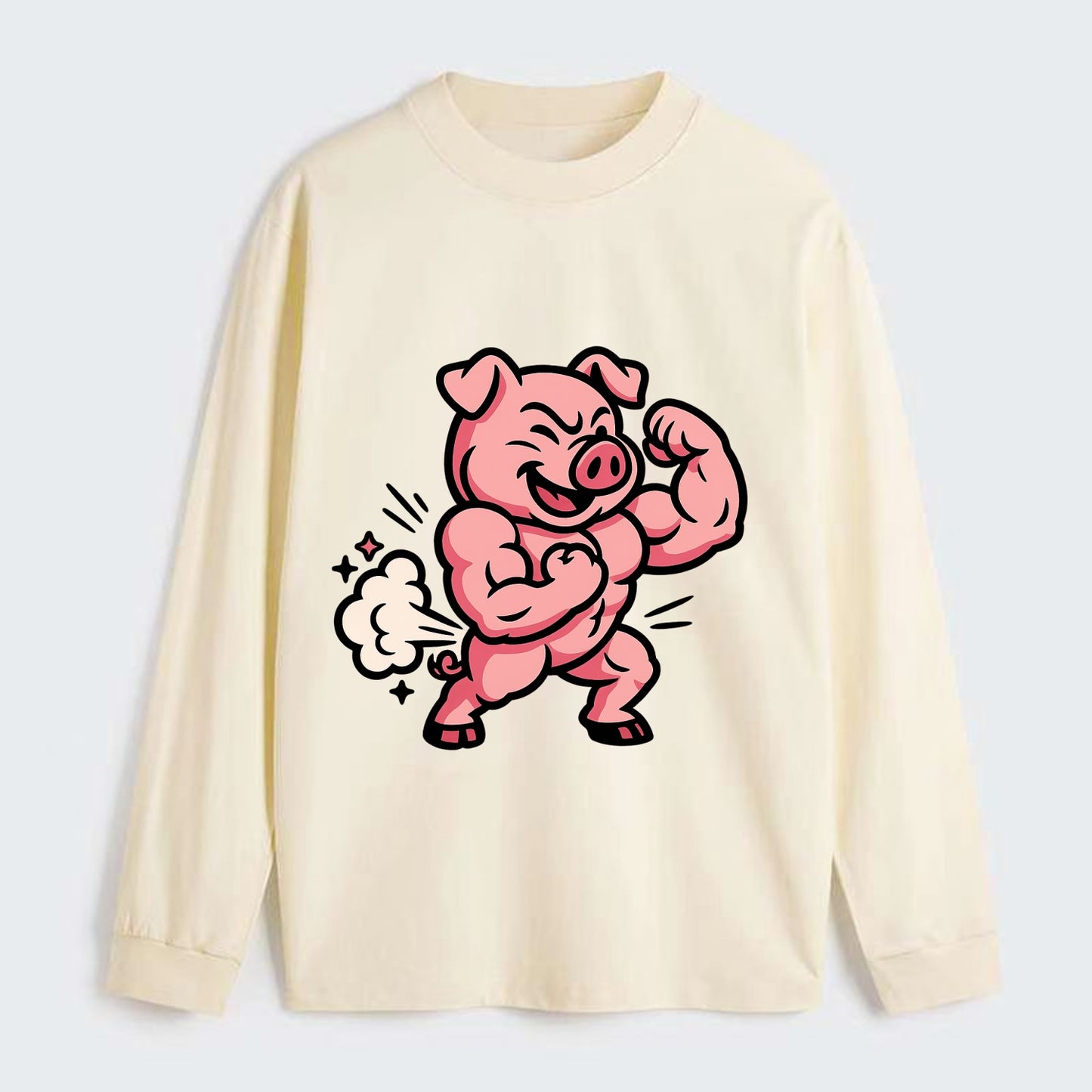 Strong Pig - Classic Long Sleeve Shirt - Beige