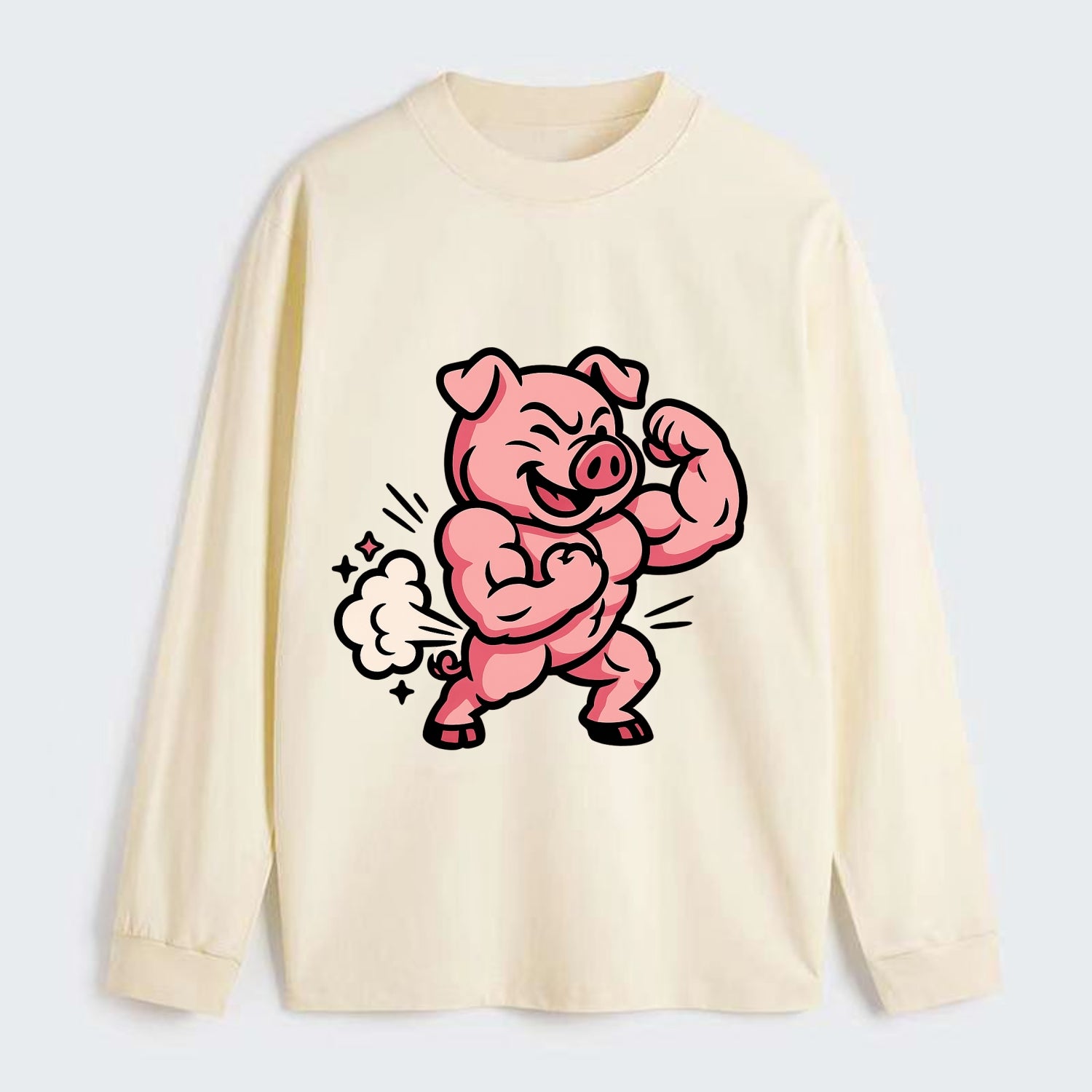 Strong Pig - Classic Long Sleeve Shirt - Beige