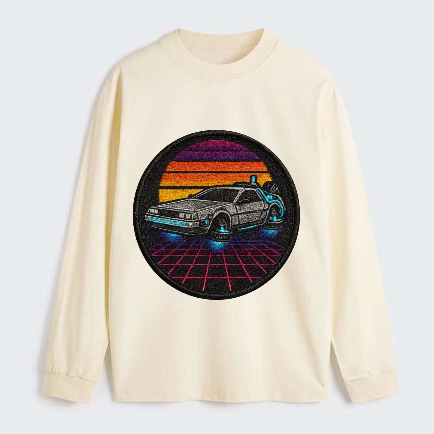 Retro Future - Classic Long Sleeve Shirt - Beige