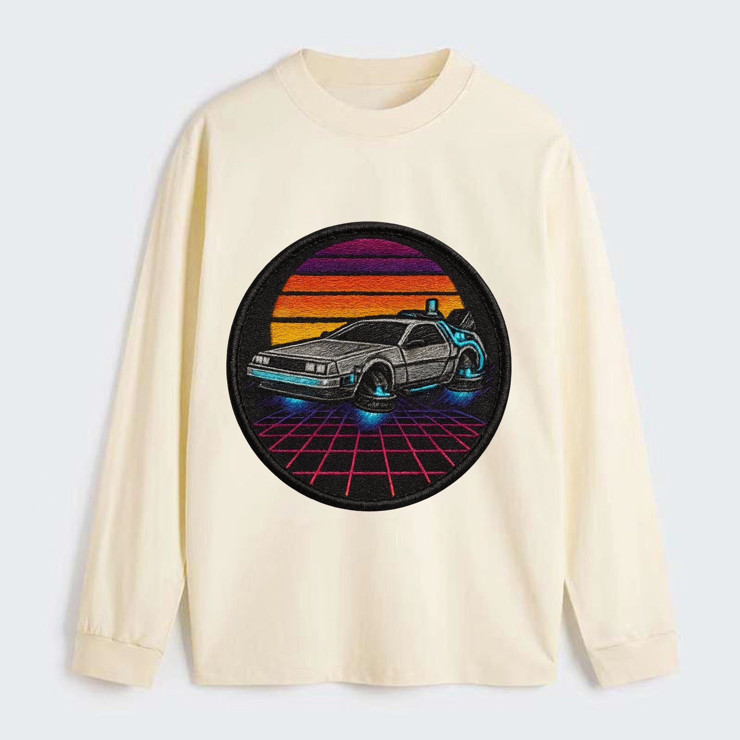 Retro Future - Classic Long Sleeve Shirt - Beige