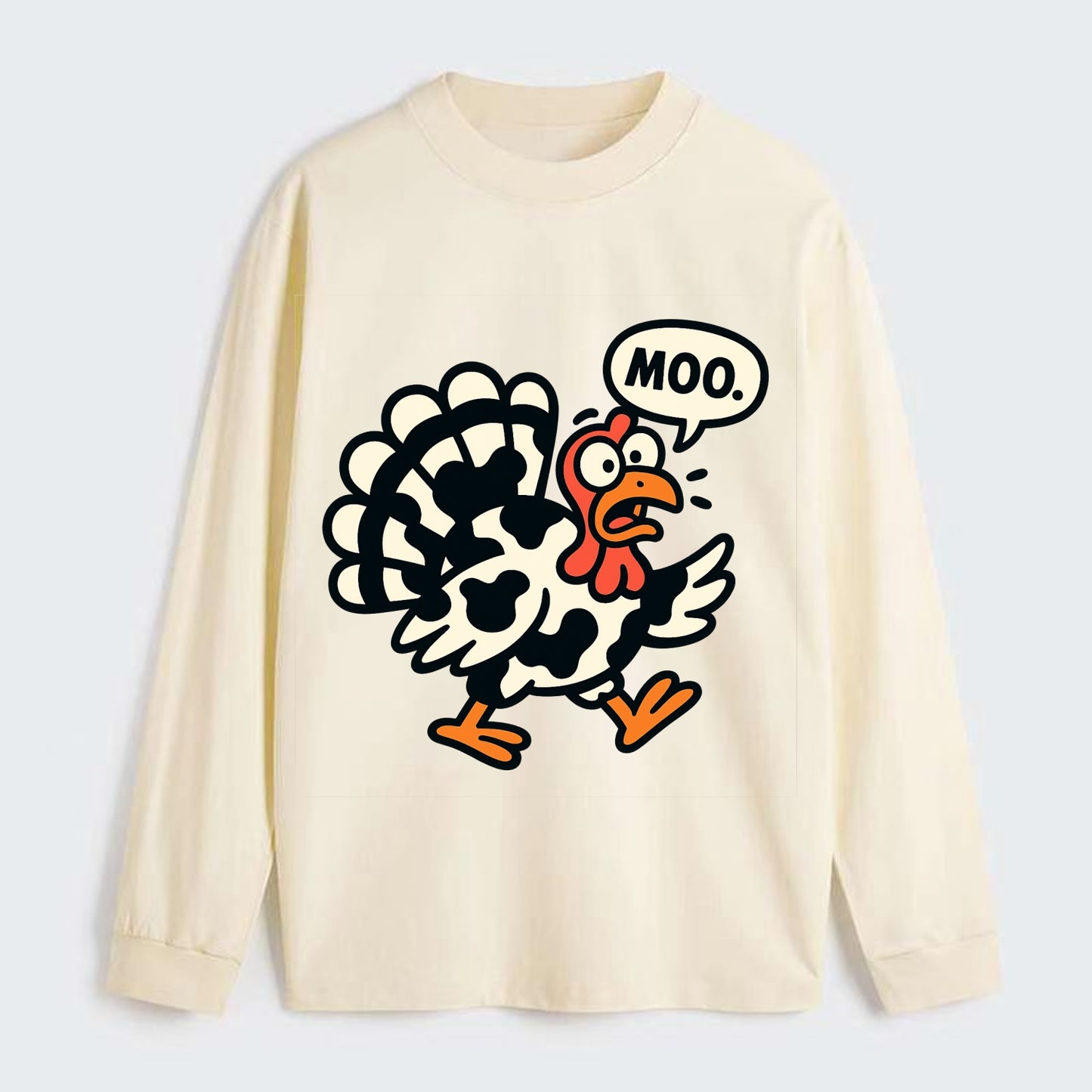 Mooing Turkey - Classic Long Sleeve Shirt - Beige