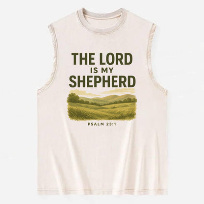 Psalm 23:1 Meadow - Vintage Washed Tank - Beige