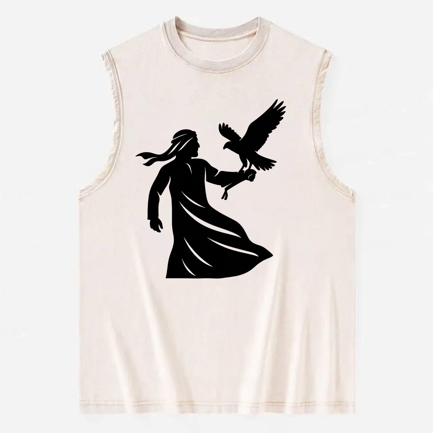 Arabian falconer with bird - Vintage Washed Tank - Beige