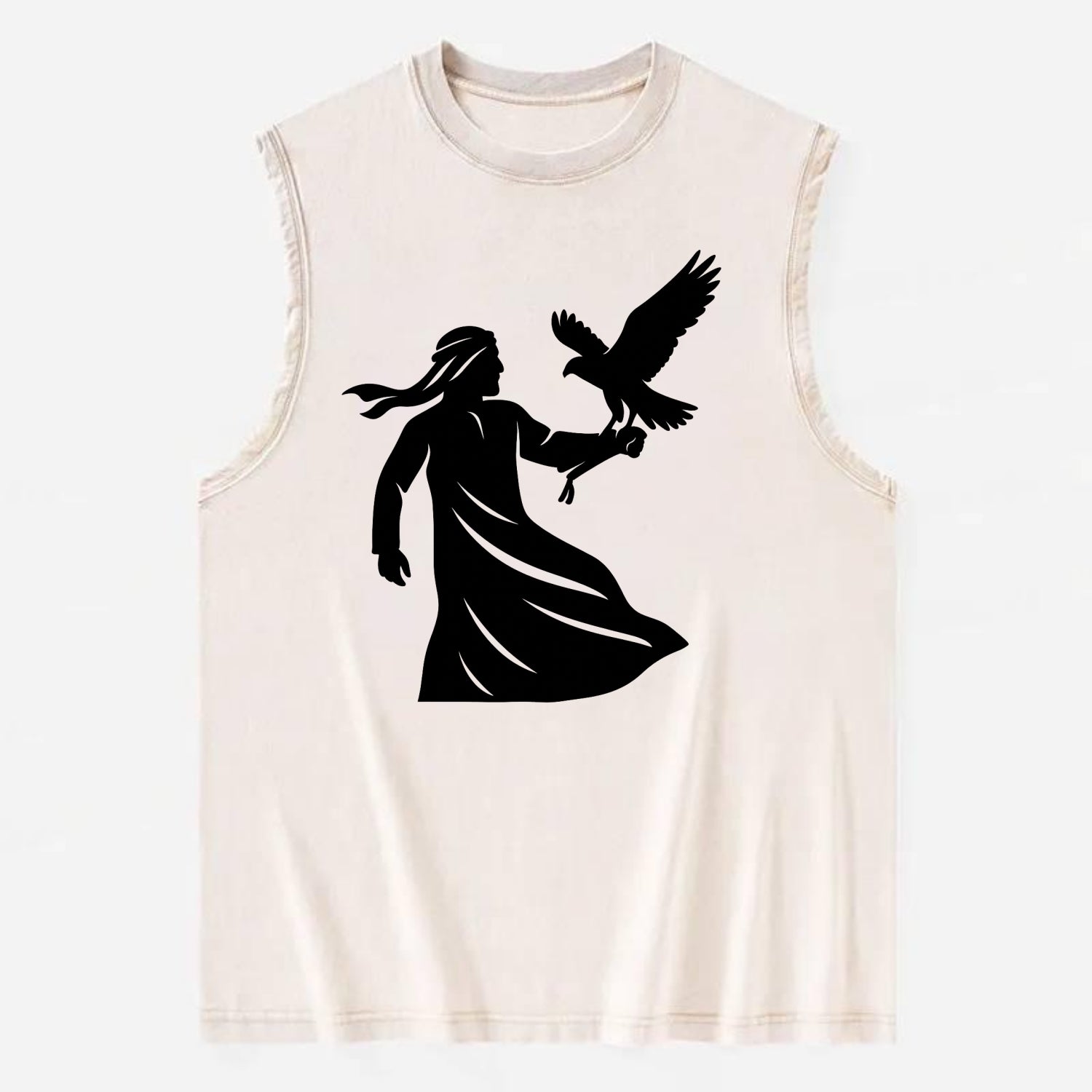 Arabian falconer with bird - Vintage Washed Tank - Beige