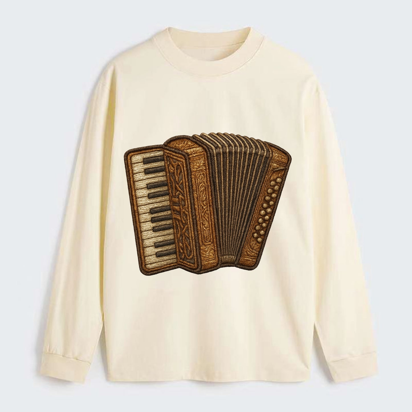 Accordion  - Classic Long Sleeve Shirt - Beige