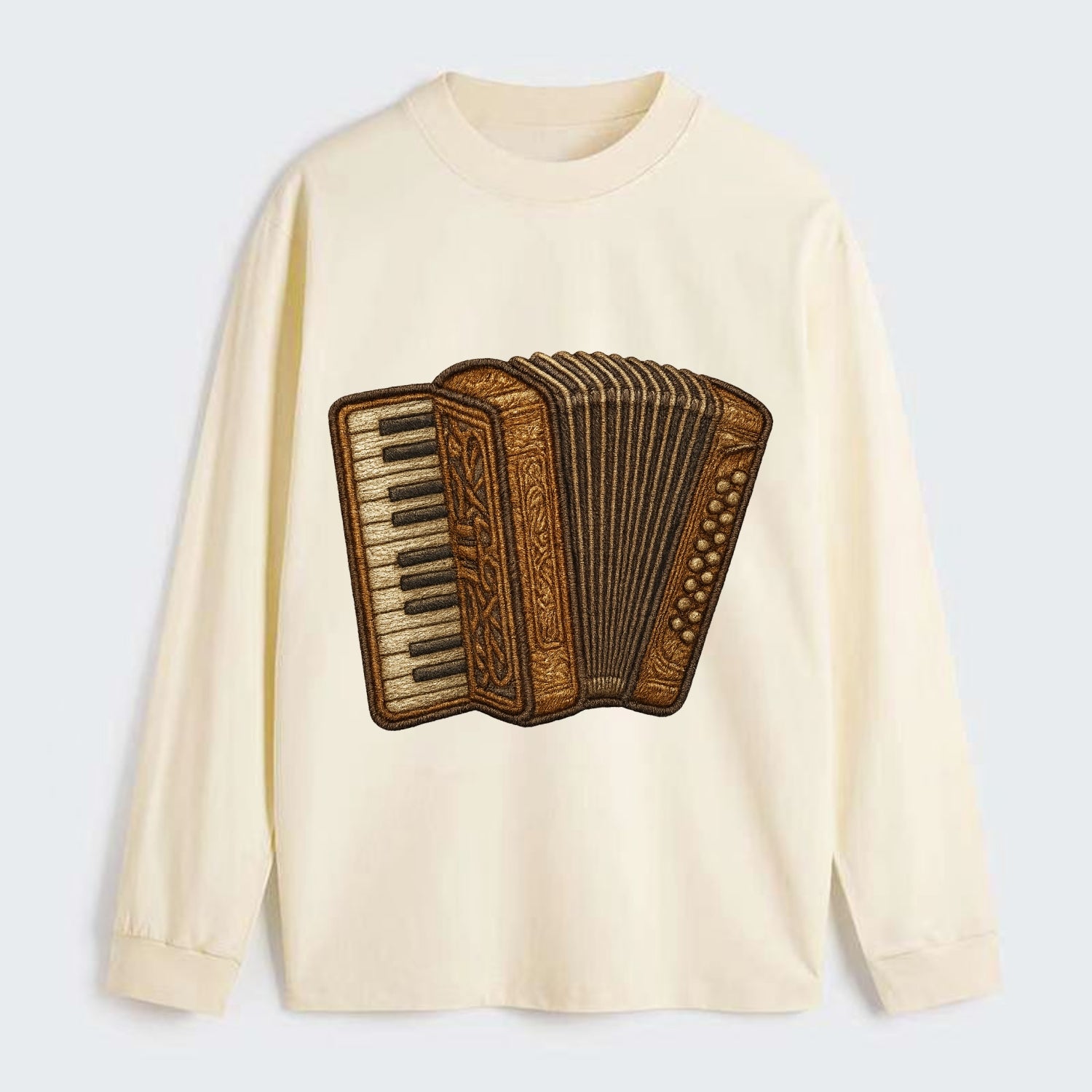 Accordion  - Classic Long Sleeve Shirt - Beige